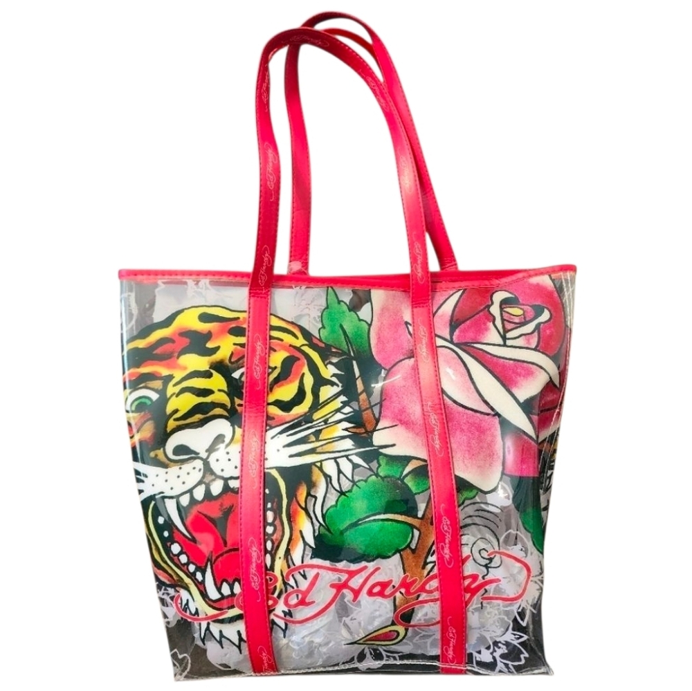 Ed Hardy Rose Tiger Tote with Coin Purse